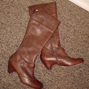 Ciao Bella coniac brown tall leather boots